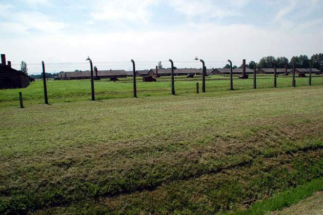 Vista del campo de barracones