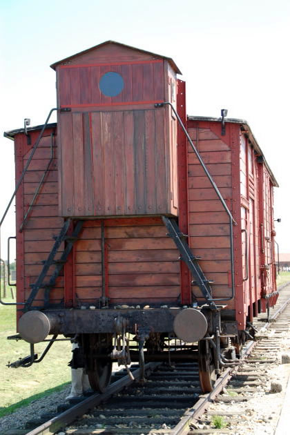 Vagón de transporte de mercancías donde se transportaba a los presos