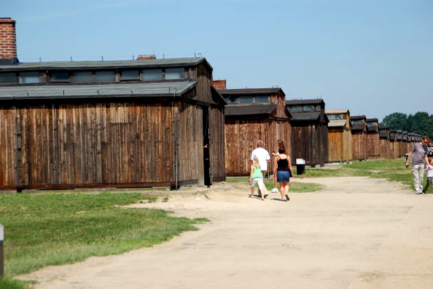 Detalle de los barracones de madera de Birkenau