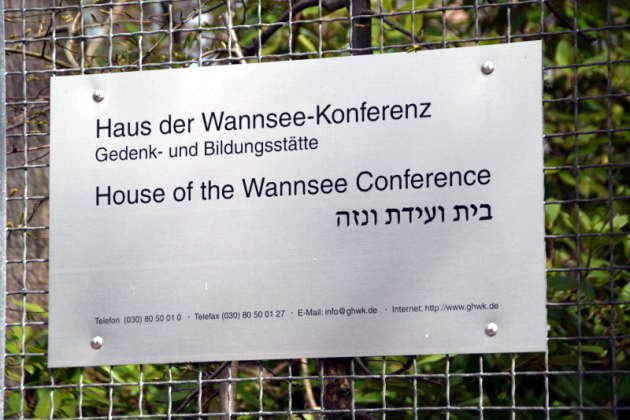 Entrada al memorial Casa de la Conferencia de Wannsee